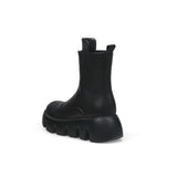 Black Leather Front Zip Chelsea Boot Ledshopy.com