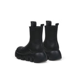 Black Leather Front Zip Chelsea Boot Ledshopy.com