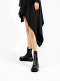 Black Leather Front Zip Chelsea Boot Ledshopy.com