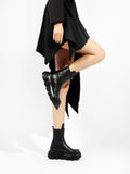 Black Leather Front Zip Chelsea Boot Ledshopy.com