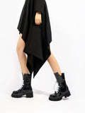 Black Patent Leather Combat Boots Ledshopy.com