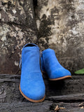 Blue Side Zipper Low Ankle Boot Ledshopy.com