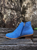 Blue Side Zipper Low Ankle Boot Ledshopy.com