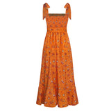 Budding Beauty Split Floral Maxi Dress - Orange Ledshopy.com