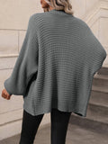 Button Up Oversized Knit Cardigan - Grey Ledshopy.com