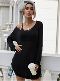 Castaway Low Open Back Knit Dress - Black Ledshopy.com