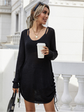 Castaway Low Open Back Knit Dress - Black Ledshopy.com