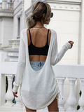 Castaway Low Open Back Knit Dress - Cream Ledshopy.com