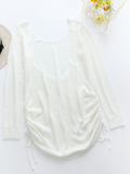 Castaway Low Open Back Knit Dress - Cream Ledshopy.com