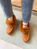 Chestnut Faux-Fur Anklet Yana Moccasin Ledshopy.com