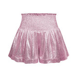 Choose To Sparkle Metallic Shorts - Pink Ledshopy.com