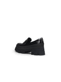 Chunky Heel Croc Pattern Loafer - Black Ledshopy.com