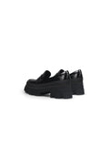 Chunky Heel Croc Pattern Loafer - Black Ledshopy.com