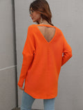 Clia Knit Sweater - Orange Ledshopy.com
