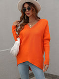 Clia Knit Sweater - Orange Ledshopy.com
