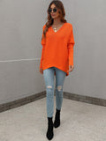 Clia Knit Sweater - Orange Ledshopy.com
