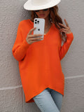 Clia Knit Sweater - Orange Ledshopy.com