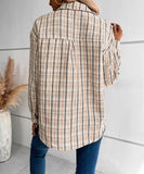 Spice Harvest Plaid Shacket - Beige