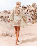 Delta Crochet Knit Cardigan - Beige Ledshopy.com