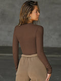 Alessandra Fitted Bodysuit - Chocolate