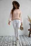 Estatia Knit Sweater - Blush Ledshopy.com