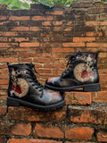 Fairy Tale Princess Lace-Up Ankle Flat Combat Boots - Black Ledshopy.com