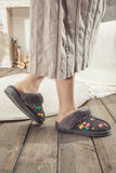 Faux Fur Lined Suede Upper Slipper - Grey Ledshopy.com