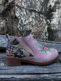 Floral Embroidered Ankle Booties Ledshopy.com