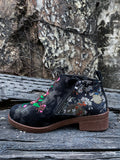 Floral Embroidered Ankle Booties Ledshopy.com