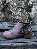 Floral Embroidered Ankle Booties Ledshopy.com