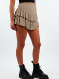 Flutter My Way Smocked Shorts - Beige Ledshopy.com