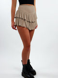 Flutter My Way Smocked Shorts - Beige Ledshopy.com