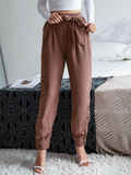 Garnett Bow Pants - Coffee Ledshopy.com