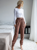 Garnett Bow Pants - Coffee Ledshopy.com