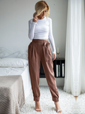 Garnett Bow Pants - Coffee Ledshopy.com