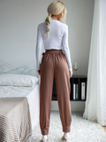 Garnett Bow Pants - Coffee Ledshopy.com