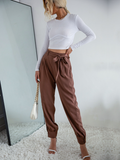 Garnett Bow Pants - Coffee Ledshopy.com