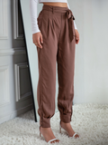 Garnett Bow Pants - Coffee Ledshopy.com