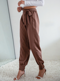 Garnett Bow Pants - Coffee Ledshopy.com