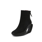 Genuine Leather Jr Signature Triangle Wedge-Heel Boots Ledshopy.com