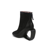 Genuine Leather Jr Signature Triangle Wedge-Heel Boots Ledshopy.com