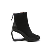 Genuine Leather Jr Signature Triangle Wedge-Heel Boots Ledshopy.com