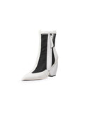 Geometry Block Heel Summer Boots - White Ledshopy.com