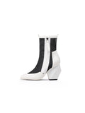 Geometry Block Heel Summer Boots - White Ledshopy.com