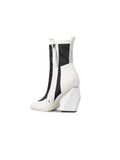 Geometry Block Heel Summer Boots - White Ledshopy.com