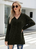 Glam Chenille Pullover Sweater - Green Ledshopy.com