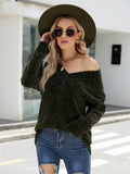 Glam Chenille Pullover Sweater - Green Ledshopy.com