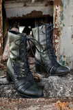 Green Patch Work Combat Boot Ledshopy.com