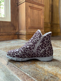 Grey Leopard Plush-Lined Low Ankle Boot Ledshopy.com