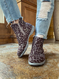 Grey Leopard Plush-Lined Low Ankle Boot Ledshopy.com